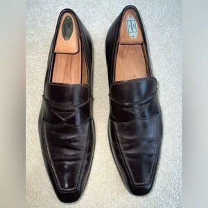 Handmade Allen Edmonds Men’s size 10 Brown Leather Loafer square pointed toe.